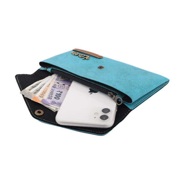 Personalized Women's Wallet - Light Blue